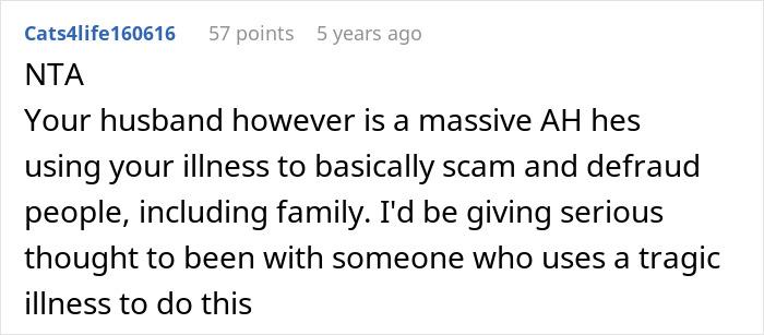 Man Treats Sick Wife As A Cash Cow And Uses Her Diagnosis To Get Free Stuff, Parking Spots, And Money