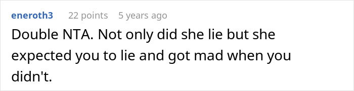 Guy “Embarrasses” Wife By Not Going Along With Her Lie: “She Was Extremely Mad”