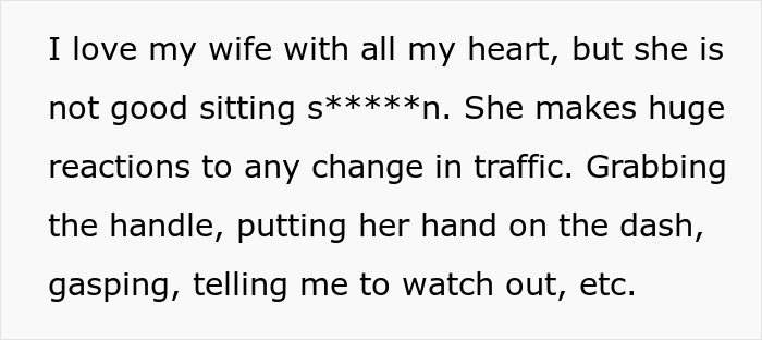 &ldquo;I Humiliated Her&rdquo;: Husband Bans Wife From The Front Seat After Her Anxiety Meltdown Puts Them At Risk