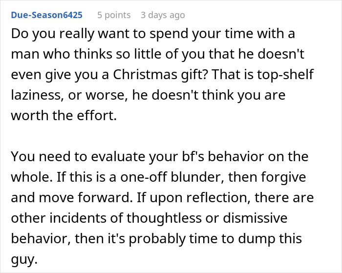 Man Fails To Buy His GF Any Christmas Presents Then Claims The Holiday Just “Snuck Up” On Him Man Fails To Buy His GF Any Christmas Presents Then Claims The Holiday Just “Snuck Up” On Him