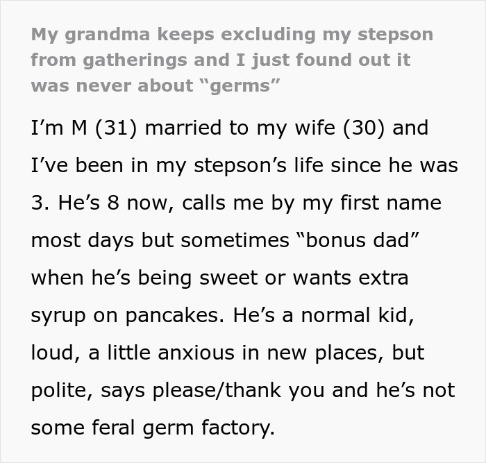 Man Doesn&rsquo;t Get Why His Grandma Doesn&rsquo;t Want To See His Stepson, Then Finds Out The Ugly Truth