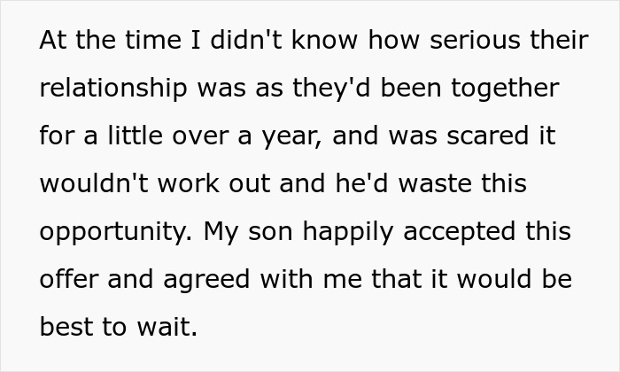 Mom Urges Son Not To Marry GF Straight After High School, GF-Turned-Fiancée Holds A Grudge For Years Mom Urges Son Not To Marry GF Straight After High School, GF-Turned-Fiancée Holds A Grudge For Years