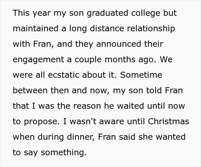 Mom Urges Son Not To Marry GF Straight After High School, GF-Turned-Fiancée Holds A Grudge For Years Mom Urges Son Not To Marry GF Straight After High School, GF-Turned-Fiancée Holds A Grudge For Years
