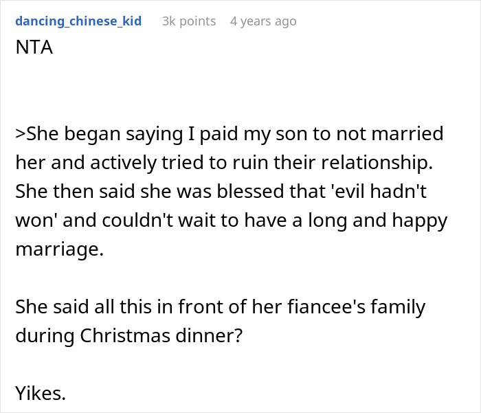 Mom Urges Son Not To Marry GF Straight After High School, GF-Turned-Fiancée Holds A Grudge For Years Mom Urges Son Not To Marry GF Straight After High School, GF-Turned-Fiancée Holds A Grudge For Years