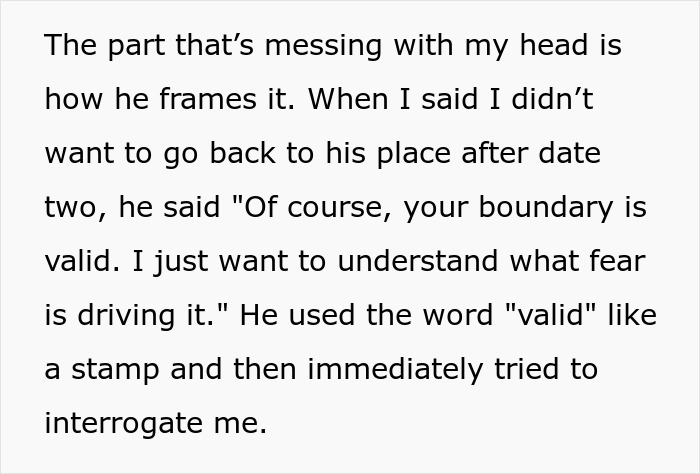 Woman Thinks She Found A Perfect Match, Mortified When He Turns Every Boundary Into A Therapy Battle