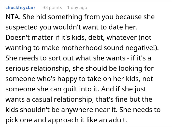 “Why Didn’t She Tell Me?”: Man Wonders If He Was Wrong For Dumping His GF Because She Has Kids “Why Didn’t She Tell Me?”: Man Wonders If He Was Wrong For Dumping His GF Because She Has Kids
