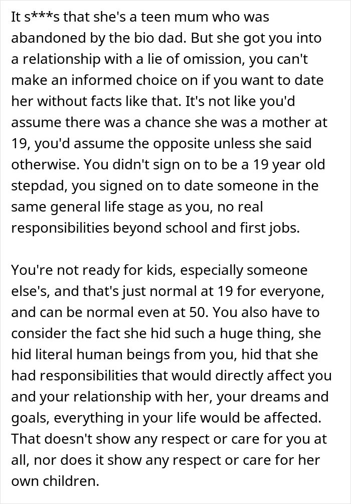 “Why Didn’t She Tell Me?”: Man Wonders If He Was Wrong For Dumping His GF Because She Has Kids “Why Didn’t She Tell Me?”: Man Wonders If He Was Wrong For Dumping His GF Because She Has Kids
