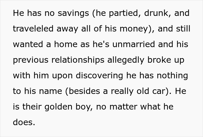 Biased Parents See It As “Duty” To Help Their Son With $30k For Home, Refuse To Help Daughter In The Same Way Biased Parents See It As “Duty” To Help Their Son With $30k For Home, Refuse To Help Daughter In The Same Way