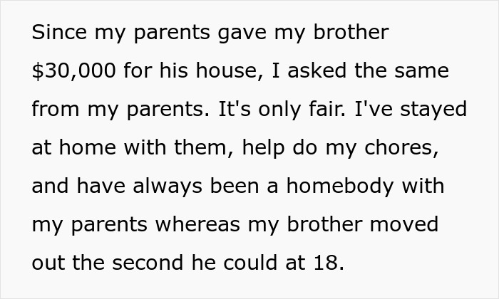 Biased Parents See It As “Duty” To Help Their Son With $30k For Home, Refuse To Help Daughter In The Same Way Biased Parents See It As “Duty” To Help Their Son With $30k For Home, Refuse To Help Daughter In The Same Way