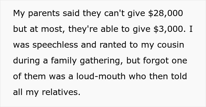 Biased Parents See It As “Duty” To Help Their Son With $30k For Home, Refuse To Help Daughter In The Same Way Biased Parents See It As “Duty” To Help Their Son With $30k For Home, Refuse To Help Daughter In The Same Way