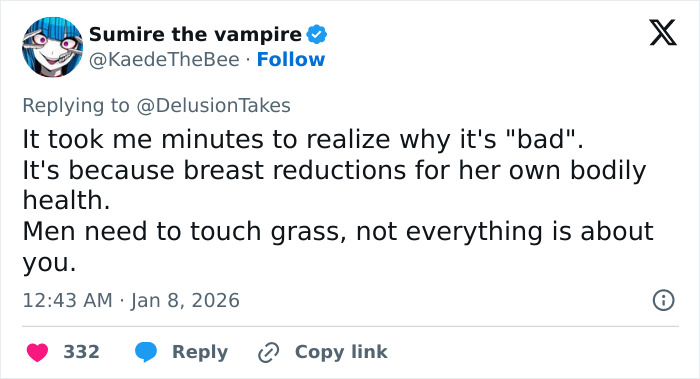 “The Real Tragedy Of 2026”: Woman Viciously Trolled By Men After Going Viral For Breast Reduction “The Real Tragedy Of 2026”: Woman Viciously Trolled By Men After Going Viral For Breast Reduction