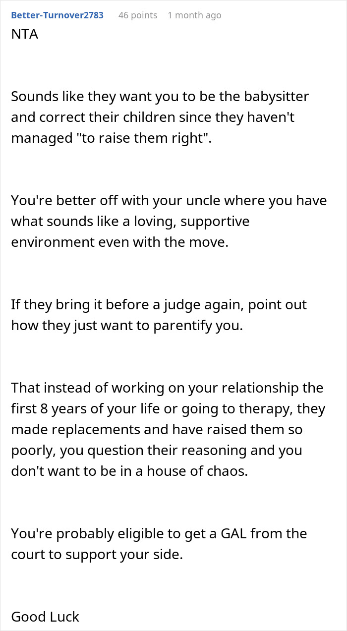 Teen Refuses To Live With Bio Parents Who Abandoned Him As A Kid, They Take The Matter To Court Teen Refuses To Live With Bio Parents Who Abandoned Him As A Kid, They Take The Matter To Court