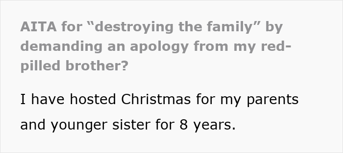 Woman Appalled By Her Mom Who Enables Chauvinist Bro And Gaslights Her Instead, Family Drama Ensues