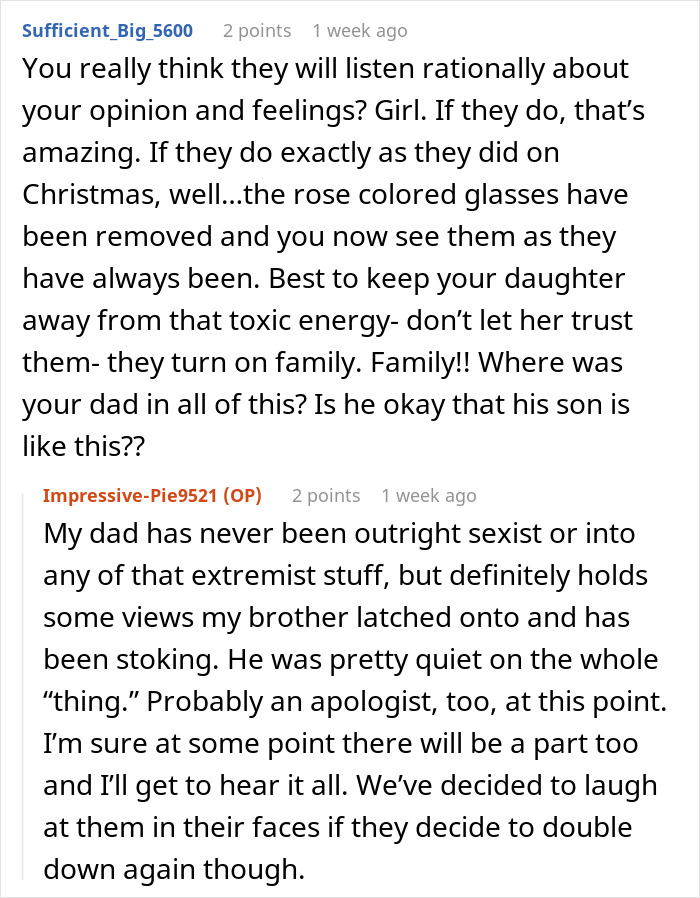 Woman Appalled By Her Mom Who Enables Chauvinist Bro And Gaslights Her Instead, Family Drama Ensues