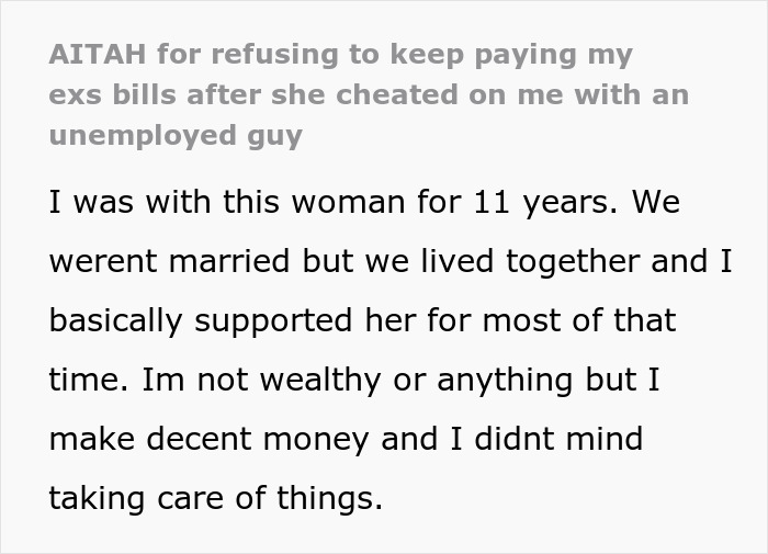 Woman Tanks Her Relationship Of 11 Years By Cheating, Expects Her Ex To Keep Bankrolling Her Woman Tanks Her Relationship Of 11 Years By Cheating, Expects Her Ex To Keep Bankrolling Her