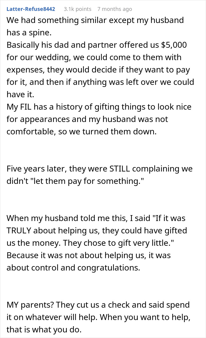Woman Snaps At MIL, Says Her &ldquo;Generous&rdquo; Gift Was Actually A Manipulative Way To Control Her Life