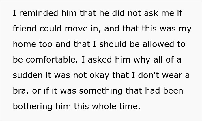 Woman Never Wears A Bra At Home, It Suddenly Starts Bothering Her Husband