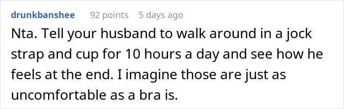 Woman Never Wears A Bra At Home, It Suddenly Starts Bothering Her Husband