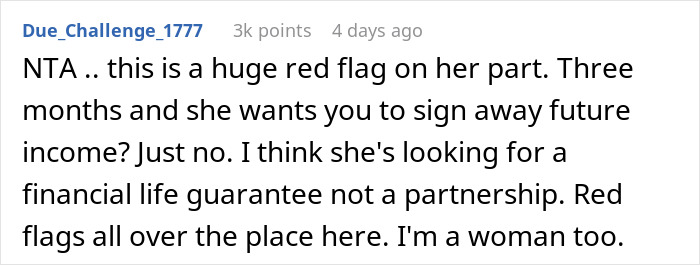 Woman Forces BF To Sign A Contract That Would Give Her A Share Of His Income For The Rest Of His Life