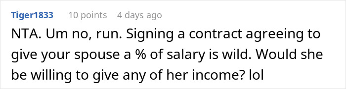 Woman Forces BF To Sign A Contract That Would Give Her A Share Of His Income For The Rest Of His Life