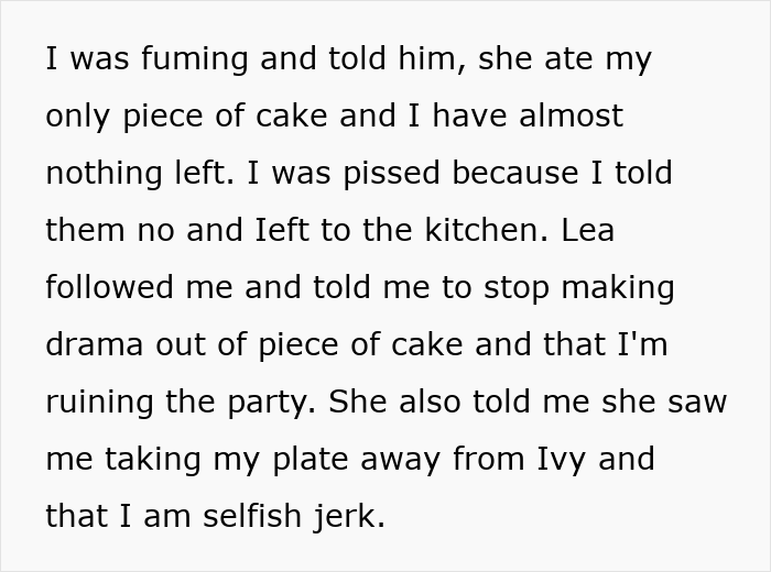 5YO Niece Insists On Having Diabetic Aunt&rsquo;s Only Cake Slice, She&rsquo;s Mortified As Parents Enable Her