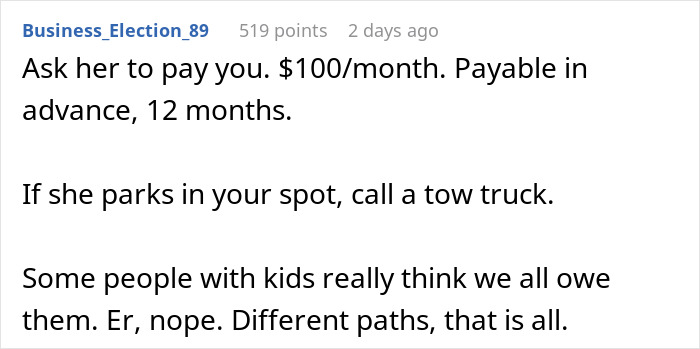 New Neighbor Eyes Person’s Parking Place, Hijacks It Even After They Refuse To Switch Spots