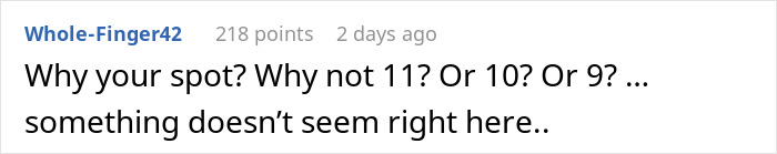 New Neighbor Eyes Person’s Parking Place, Hijacks It Even After They Refuse To Switch Spots