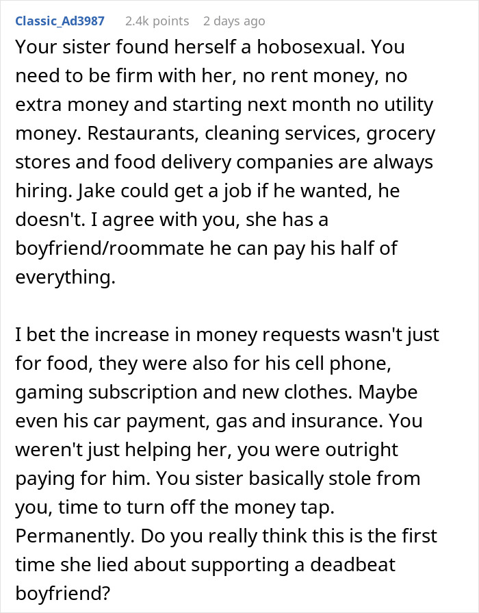 Rich Man Realizes His Helping Hand Is Quietly Bankrolling Sister’s Jobless BF, Shuts The ATM Down Rich Man Realizes His Helping Hand Is Quietly Bankrolling Sister’s Jobless BF, Shuts The ATM Down