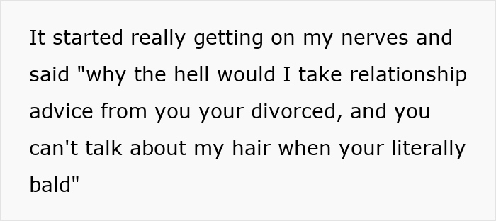 Bald And Divorced Man Shames Nephew For Having Long Hair And Cooking For GF, He Finally Snaps