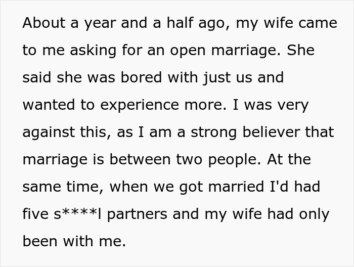 Wife Makes Husband Agree To An Open Marriage To Get His Permission To Reconnect With Her Ex