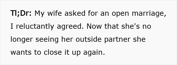 Wife Makes Husband Agree To An Open Marriage To Get His Permission To Reconnect With Her Ex