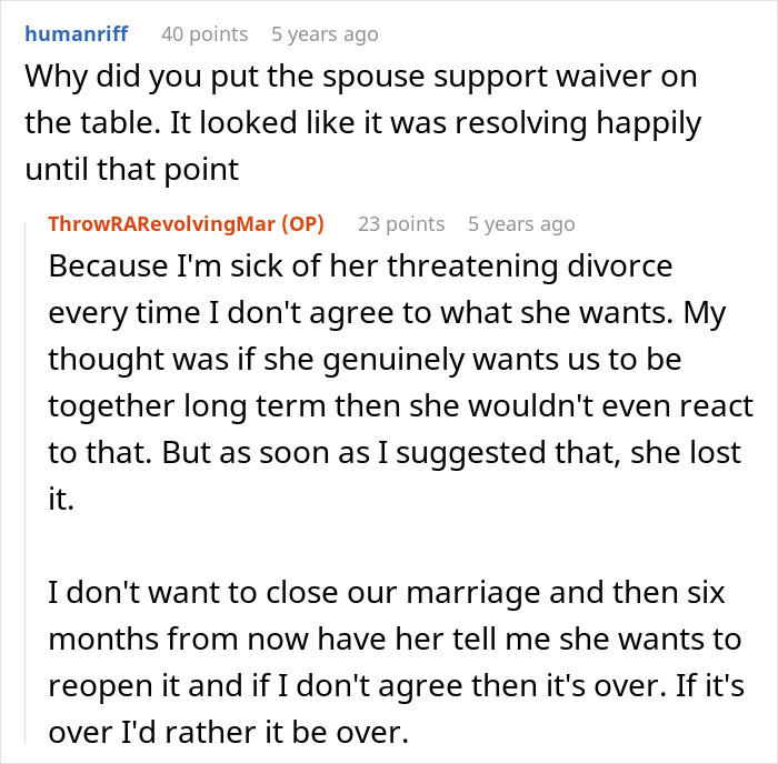 Wife Makes Husband Agree To An Open Marriage To Get His Permission To Reconnect With Her Ex
