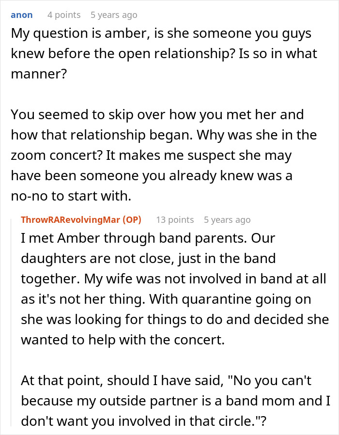 Wife Makes Husband Agree To An Open Marriage To Get His Permission To Reconnect With Her Ex