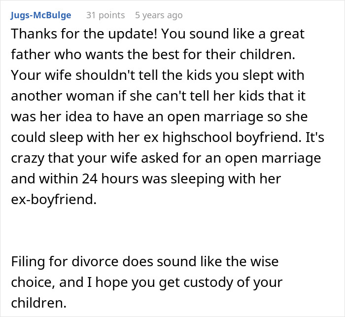 Wife Makes Husband Agree To An Open Marriage To Get His Permission To Reconnect With Her Ex