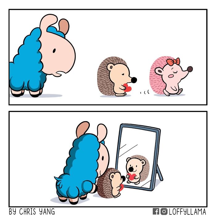 21 Wholesome Comics By Chris Yang About A Llama And A Hedgehog’s Friendship