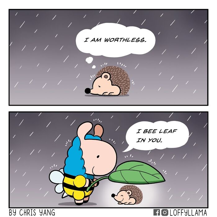 21 Wholesome Comics By Chris Yang About A Llama And A Hedgehog’s Friendship