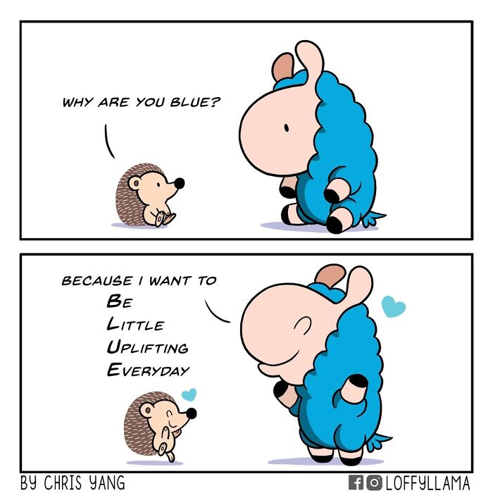 21 Wholesome Comics By Chris Yang About A Llama And A Hedgehog’s Friendship