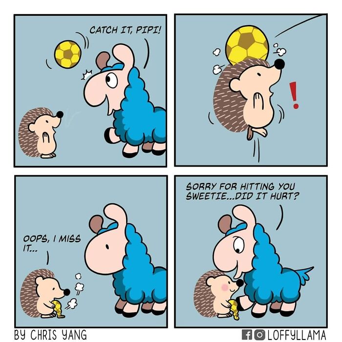 21 Wholesome Comics By Chris Yang About A Llama And A Hedgehog’s Friendship