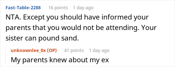 Woman Blasted For Skipping Her Birthday Party Sister Organized Because Her Ex Was Invited Woman Blasted For Skipping Her Birthday Party Sister Organized Because Her Ex Was Invited