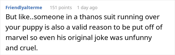 Guy Mocks Teen For Not Liking Superhero Stuff, Gets Offensive When He Learns It’s Grief-Related