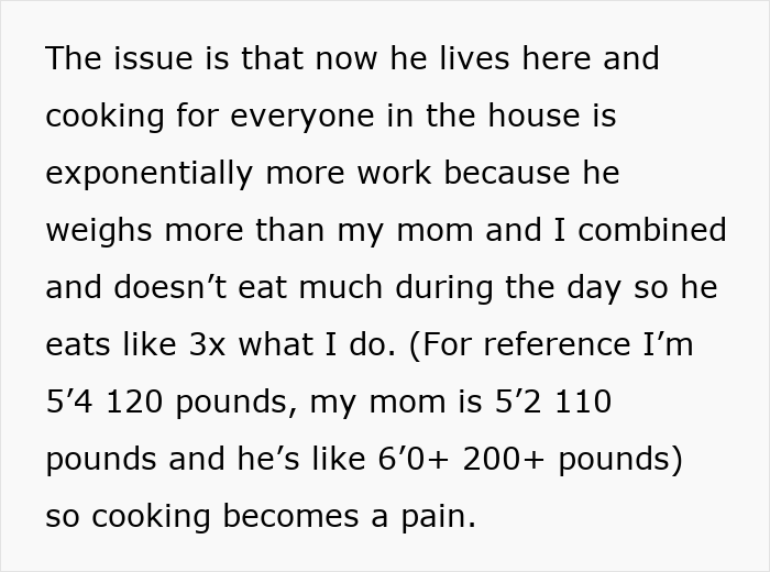 Teen Becomes Unpaid Chef After Mom’s Gluttonous BF Moves In, Gets Tired Of Feeding Him Non Stop