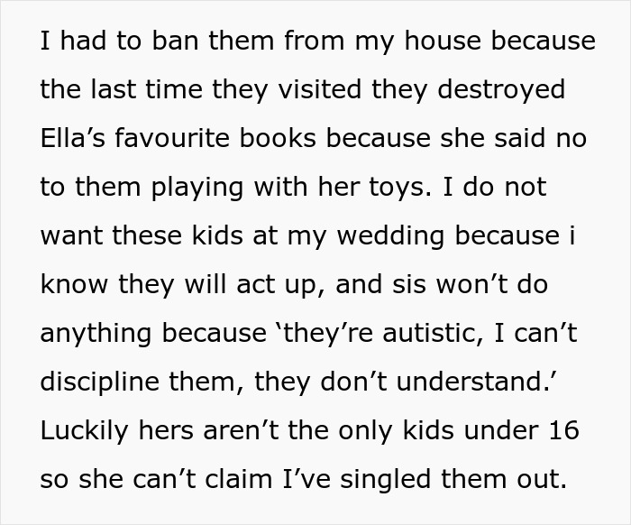 Mom Tries To Force Bride-To-Be To Include Sister’s Unruly Kids At Her Wedding, Gets Uninvited Fast