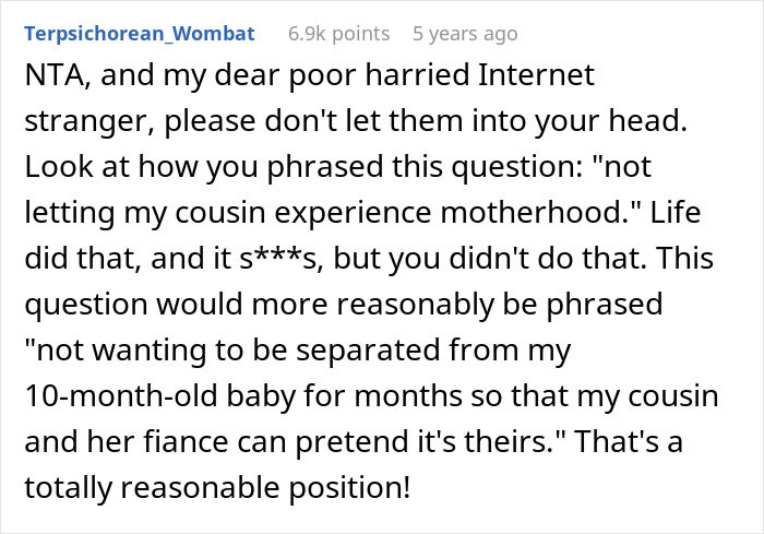 Cousin With Cancer Wants To Borrow Baby To Experience Motherhood: “It’s Really Creepy” Cousin With Cancer Wants To Borrow Baby To Experience Motherhood: “It’s Really Creepy”