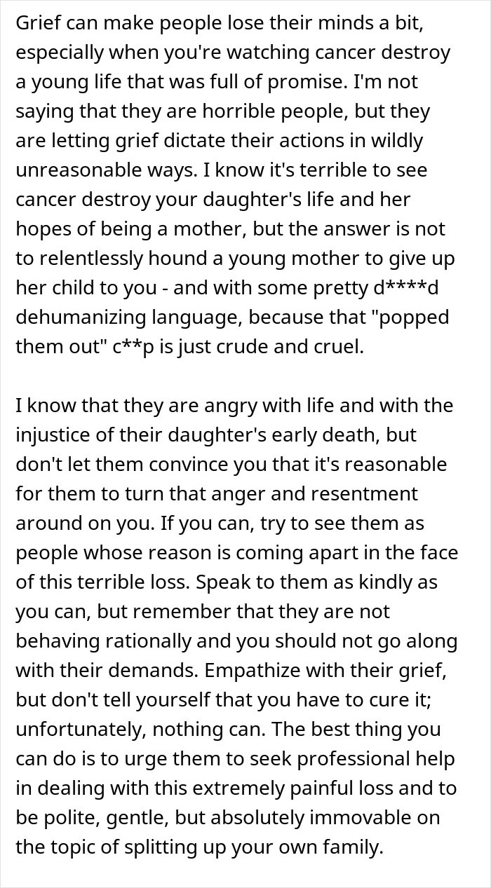 Cousin With Cancer Wants To Borrow Baby To Experience Motherhood: “It’s Really Creepy” Cousin With Cancer Wants To Borrow Baby To Experience Motherhood: “It’s Really Creepy”