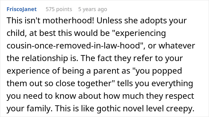 Cousin With Cancer Wants To Borrow Baby To Experience Motherhood: “It’s Really Creepy” Cousin With Cancer Wants To Borrow Baby To Experience Motherhood: “It’s Really Creepy”