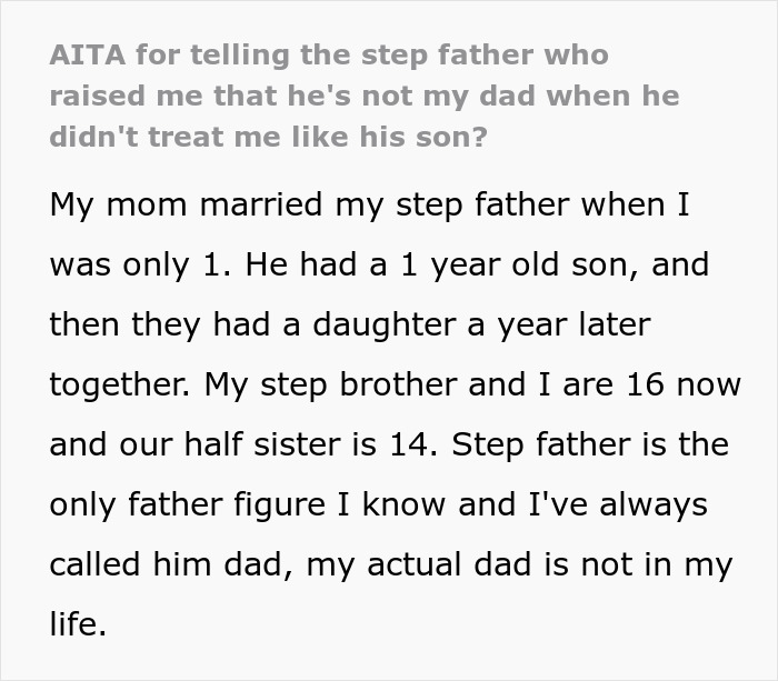 Teen Calls Out Stepdad For Ignoring Him, Mom Says He&rsquo;s &ldquo;95% Dad&rdquo; And To Let It Go
