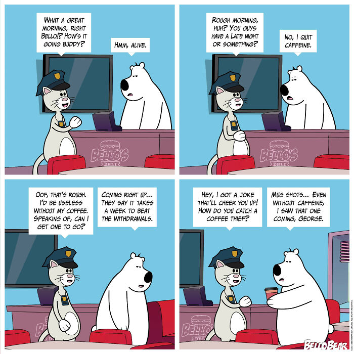 This Artist Makes Relatable Comics About Everyday Life Starring Bello Bear (30 Pics)