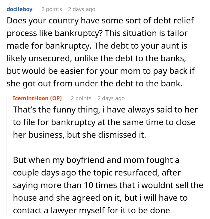 Mom In $37K Debt Shocked When Daughter Refuses To Sell The Home She Inherited From Dad To Help Her
