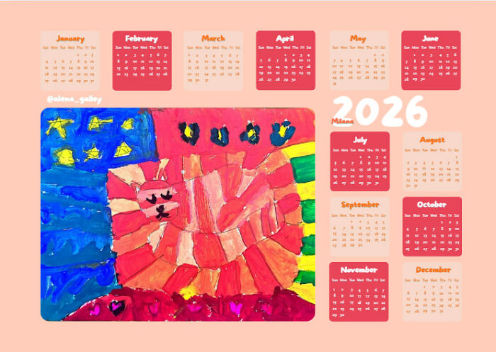 I Turned My Students’ Drawings Into Wall Calendars To Make Them Feel Like Real Artists (13 Pics) I Turned My Students’ Drawings Into Wall Calendars To Make Them Feel Like Real Artists (13 Pics)