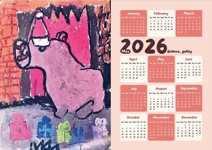 I Turned My Students’ Drawings Into Wall Calendars To Make Them Feel Like Real Artists (13 Pics) I Turned My Students’ Drawings Into Wall Calendars To Make Them Feel Like Real Artists (13 Pics)